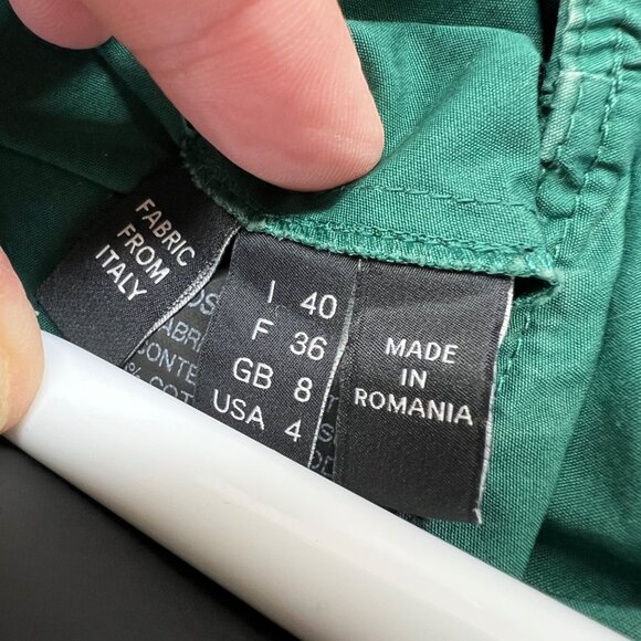 Derek Lam Kelly Utility Shirt Knee Length Dress Green Size 4 - Picture 10 of 13